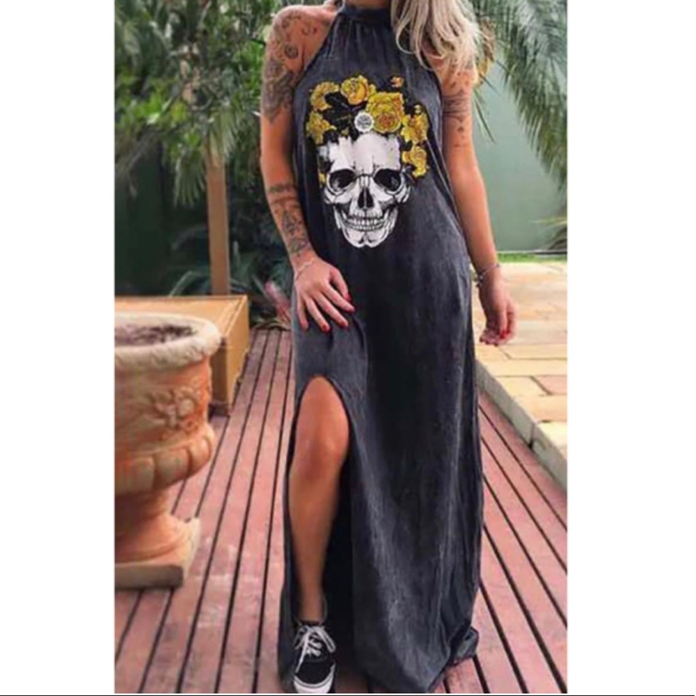 Skull maxi dress